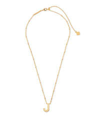 Letter J Pendant Necklace in Gold