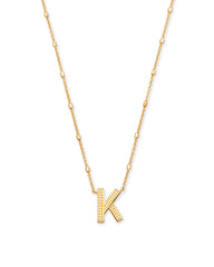 Letter K Pendant Necklace in Gold