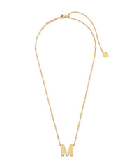 Letter M Pendant Necklace in Gold