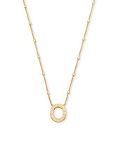Letter O Pendant Necklace in Gold