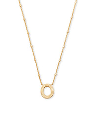 Letter O Pendant Necklace in Gold