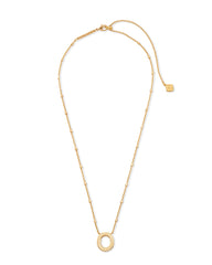Letter O Pendant Necklace in Gold