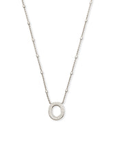 Letter O Pendant Necklace in Silver