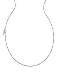 Letter R Inline Initial Necklace in Sterling Silver