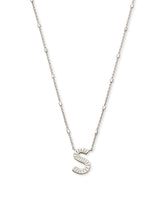 Letter S Pendant Necklace in Silver