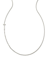 Letter T Inline Initial Necklace in Sterling Silver