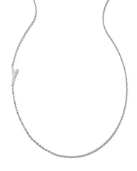 Letter Y Inline Initial Necklace in Sterling Silver