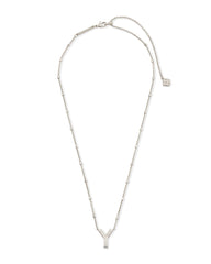 Letter Y Pendant Necklace in Silver