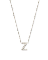 Letter Z Pendant Necklace in Silver