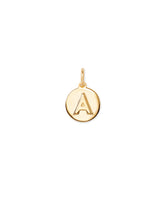 Letter A Coin Charm in 18k Gold Vermeil