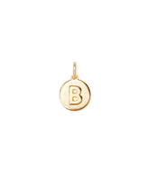Letter B Coin Charm in 18k Gold Vermeil