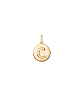 Letter C Coin Charm in 18k Gold Vermeil