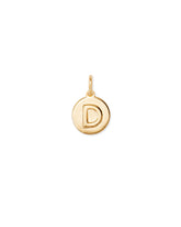 Letter D Coin Charm in 18k Gold Vermeil