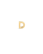 Letter D Single Stud Earring in 18k Gold Vermeil