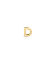 Letter D Single Stud Earring in 18k Gold Vermeil