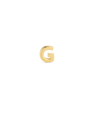 Letter G Single Stud Earring in 18k Gold Vermeil