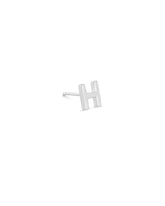 Letter H Single Stud Earring in Sterling Silver