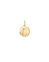 Letter L Coin Charm in 18k Gold Vermeil