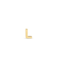 Letter L Single Stud Earring in 18k Gold Vermeil
