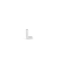 Letter L Single Stud Earring in Sterling Silver