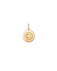 Letter O Coin Charm in 18k Gold Vermeil