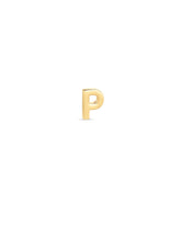 Letter P Single Stud Earring in 18k Gold Vermeil