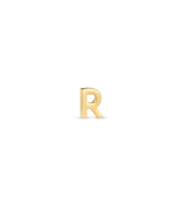 Letter R Single Stud Earring in 18k Gold Vermeil