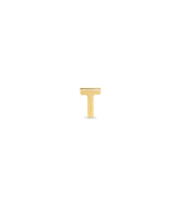 Letter T Single Stud Earring in 18k Gold Vermeil