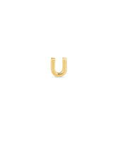 Letter U Single Stud Earring in 18k Gold Vermeil