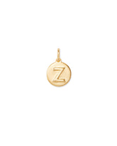 Letter Z Coin Charm in 18k Gold Vermeil