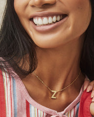 Letter Z Pendant Necklace in Silver