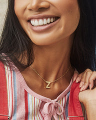 Letter Z Pendant Necklace in Silver