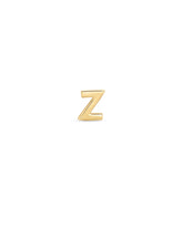 Letter Z Single Stud Earring in 18k Gold Vermeil