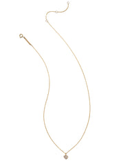 Madeline 14k Yellow Gold Small Pendant Necklace in White Diamond