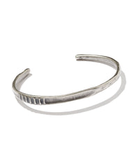 Mason Thin Cuff Bracelet in Oxidized Sterling Silver