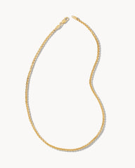 Beck Round Box Chain Necklace in 18k Gold Vermeil