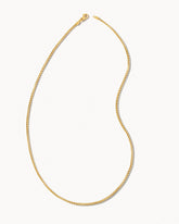 Beck 24" Thin Round Box Chain Necklace in 18k Gold Vermeil