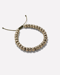 Cade Oxidized Sterling Silver Beaded Bracelet in Pyrite