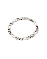 Figaro Chain Bracelet in Oxidized Sterling Silver