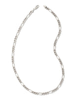 Figaro Chain Necklace in Oxidized Sterling Silver