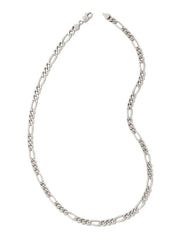 Figaro Chain Necklace in Oxidized Sterling Silver