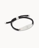Robert Oxidized Sterling Silver Corded Bracelet in Black