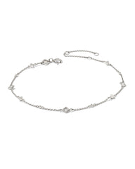 0.12 ct Michelle 14k White Gold Delicate Bracelet in White Diamond