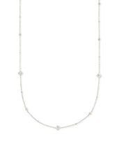 Michelle 14k White Gold Strand Necklace in White Diamond