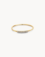 Mila 14k Yellow Gold Band Ring in White Diamond