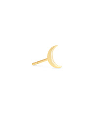 Moon Single Stud Earring in 18k Yellow Gold Vermeil