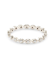 0.15 ct Nicolette 14k White Gold Band Ring in White Diamond