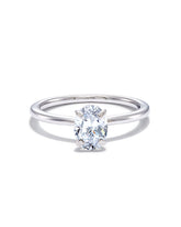 0.75 ct Oval Solitaire Engagement Ring in 14k White Gold