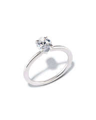 1 ct Oval Solitaire Engagement Ring in 14k White Gold
