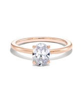 1.5 ct Oval Solitaire Engagement Ring in 14k Rose Gold